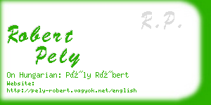 robert pely business card